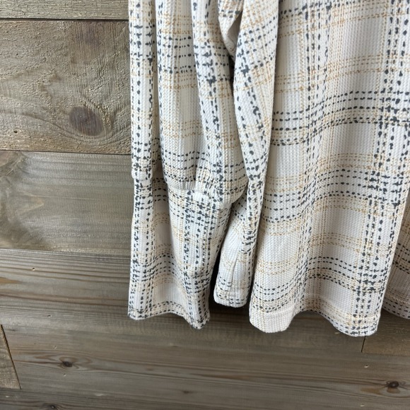 Zac & Rachel Womens Shirt Long Sleeve Vneck Plaid Pullover Boho Casual Size 2X - Picture 5 of 8